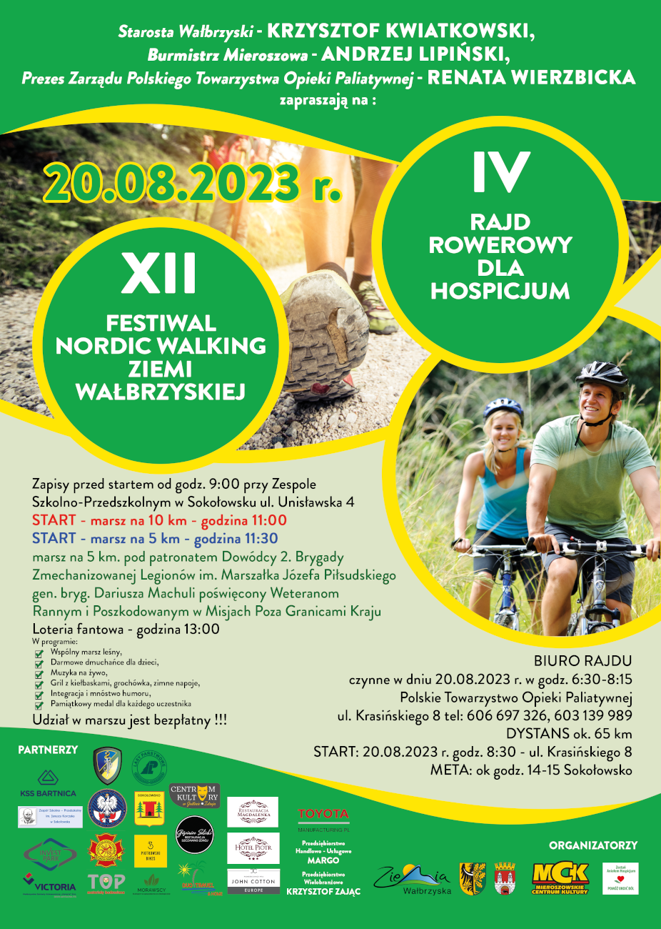 Organizacja XII Festiwalu Nordic Walking Ziemi Wałbrzyskiej.