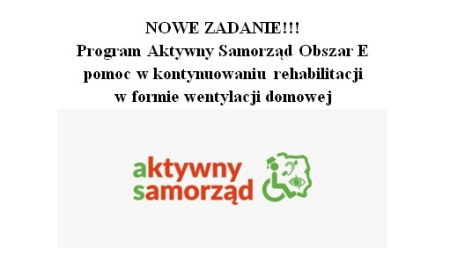 Program ,,Aktywny Samorząd” Obszar E