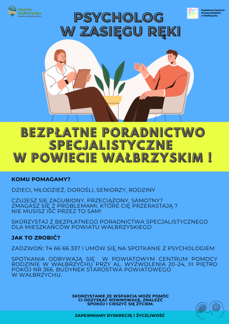 Bezpłatne poradnictwo specjalistyczne w Powiecie Wałbrzyskim