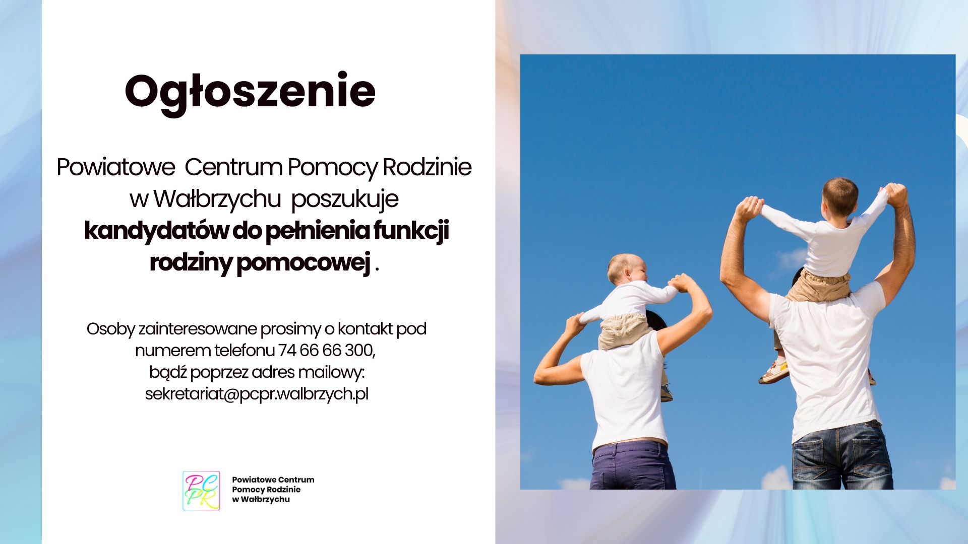 Rodziny pomocowe poszukiwane 
