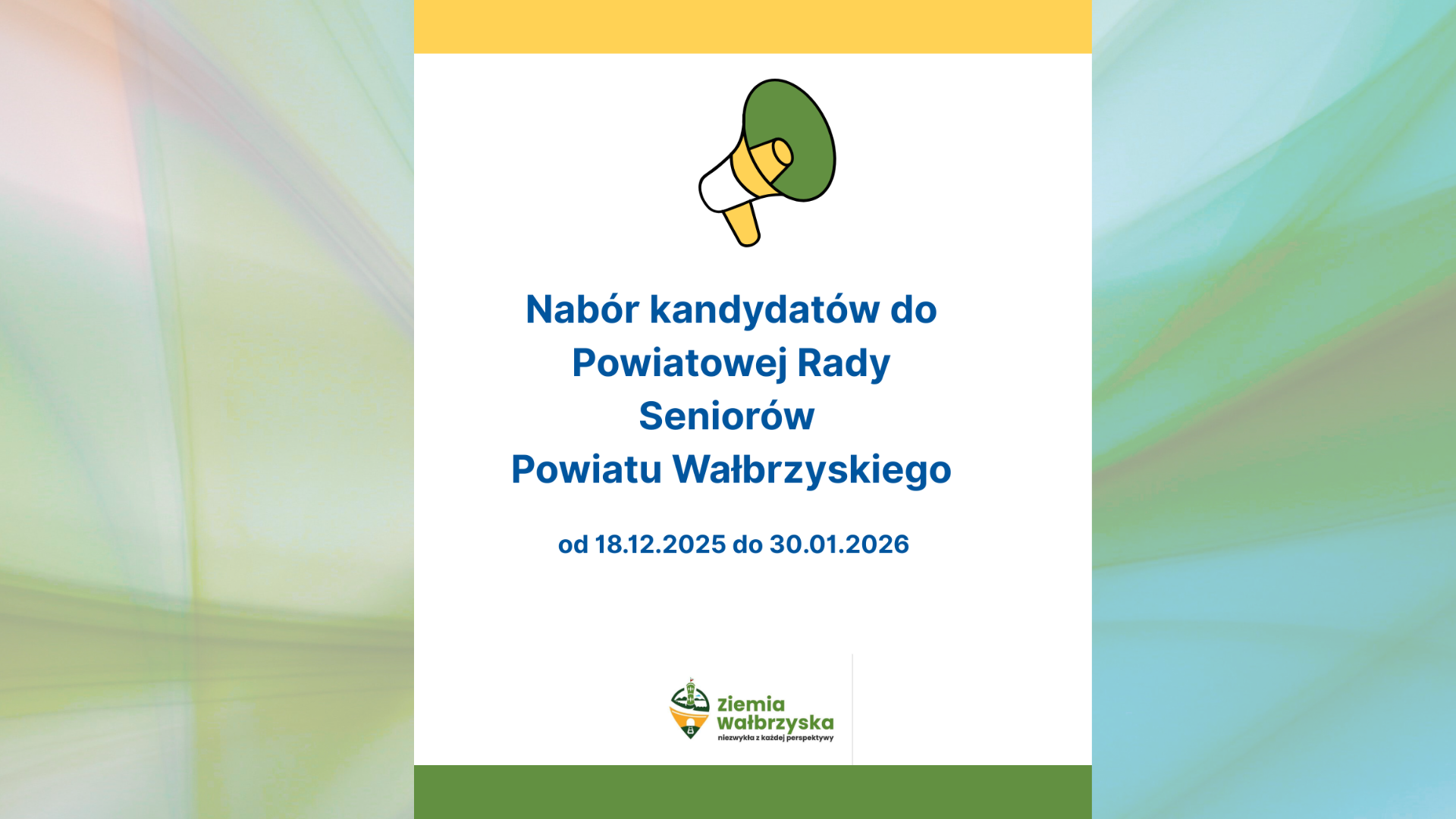 Nabór kandydatów do Powiatowej Rady Senioró Powiatu Wałbrzyskiego