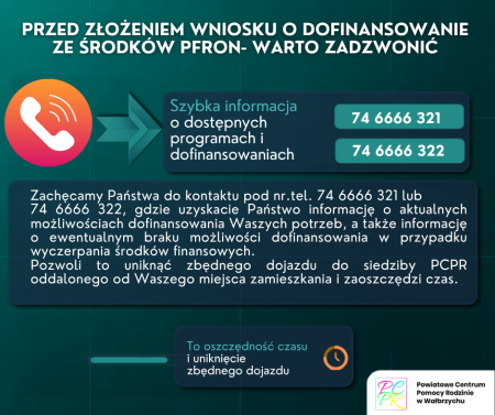 Ważna informacja dotycząca realizacji zadań PFRON